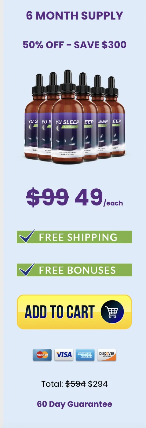 Buy Yu Sleep 6 month supply — best value natural sleep support drops